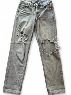 American Eagle Outfitters Women's Grey and Blue Jeans